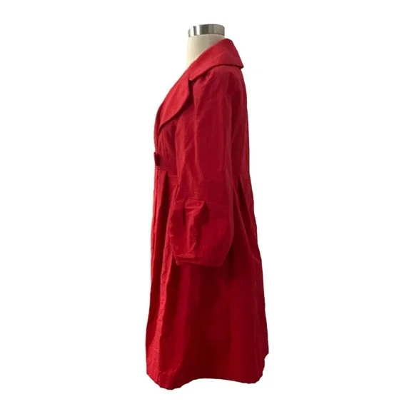 Nanette Lepore Red Button Front Jacket Size 6 EUC - Picture 3 of 12